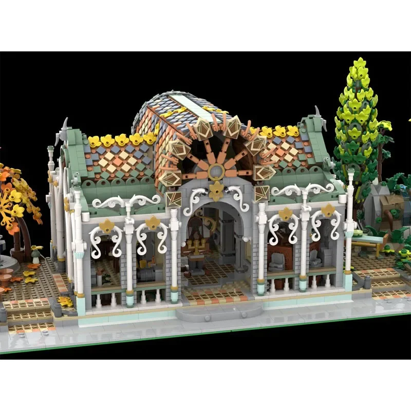 MOC-196748 Classique Film Elfe Marché Hall Assemblage Couture Bâtiment nuits Modèle 4425 Pièces Garçon Enfants Anniversaire Construction nuits Jouet