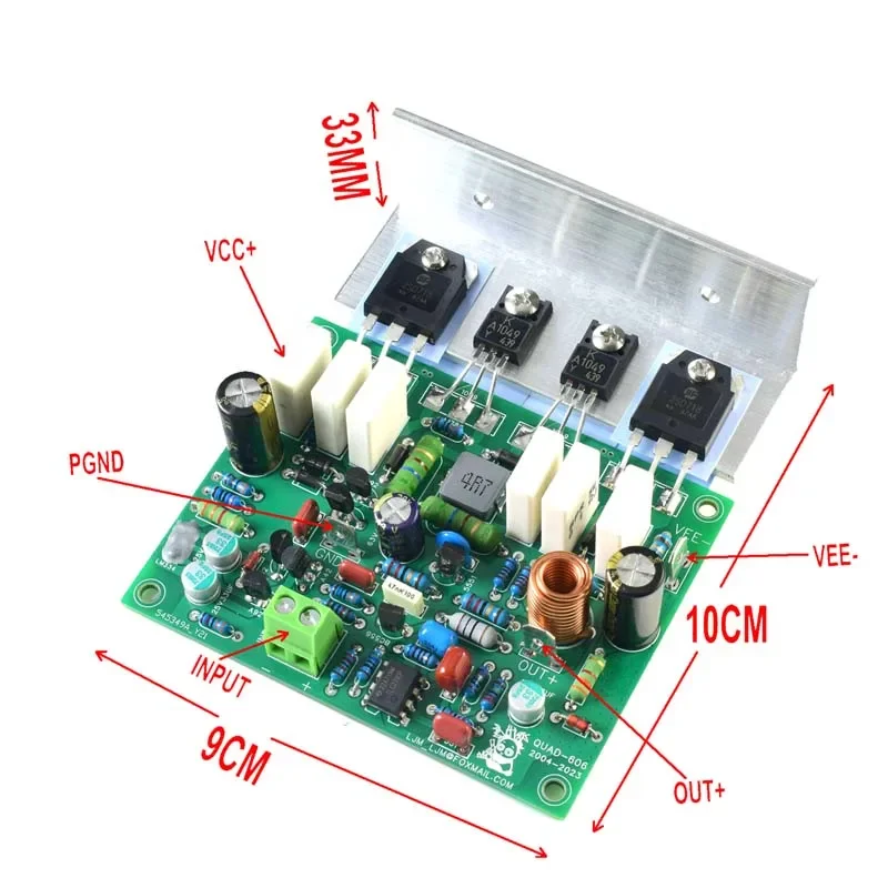 DLHiFi LJM Clone QUAD606 Board 125W 8R 250W 4R Classic Post Stage Power Amplifier 6PCS Power Tubes Per Board