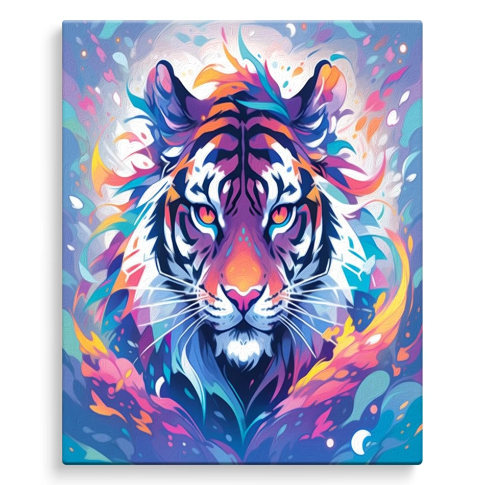 

SDOYUNO-Painting By Numbers Oil Lion Tiger Wolf Colorful Head Acrylic Paints Handmade Watercolor Framed Diy Crafts Wall Art Kits