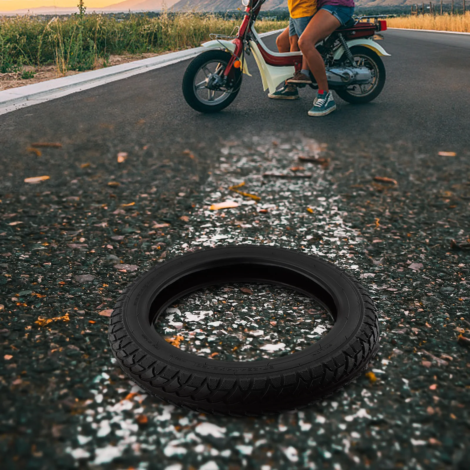 E Bike Tyre with Size of Fourteen Inches and a Robust Tube less Design Model Number Fourteen by Two Point Two Five