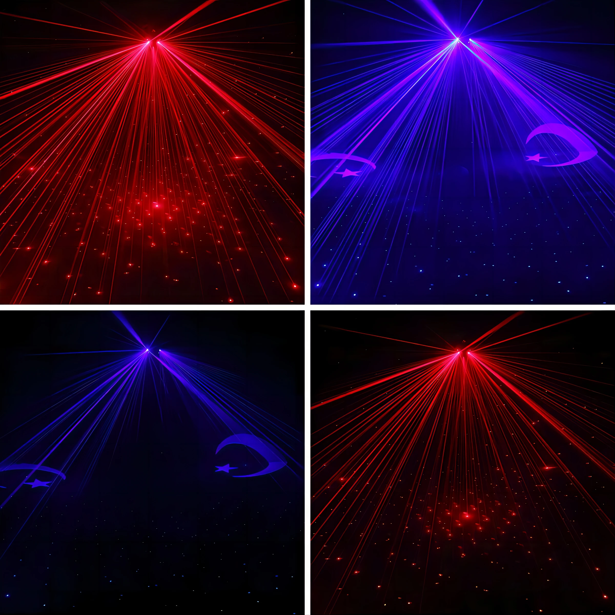 Fireions Red Blue Starry Sky Light 60W Stage Light Moving Head Light Laser Light DMX512 Self Propelled House Party DJ Disco Bar