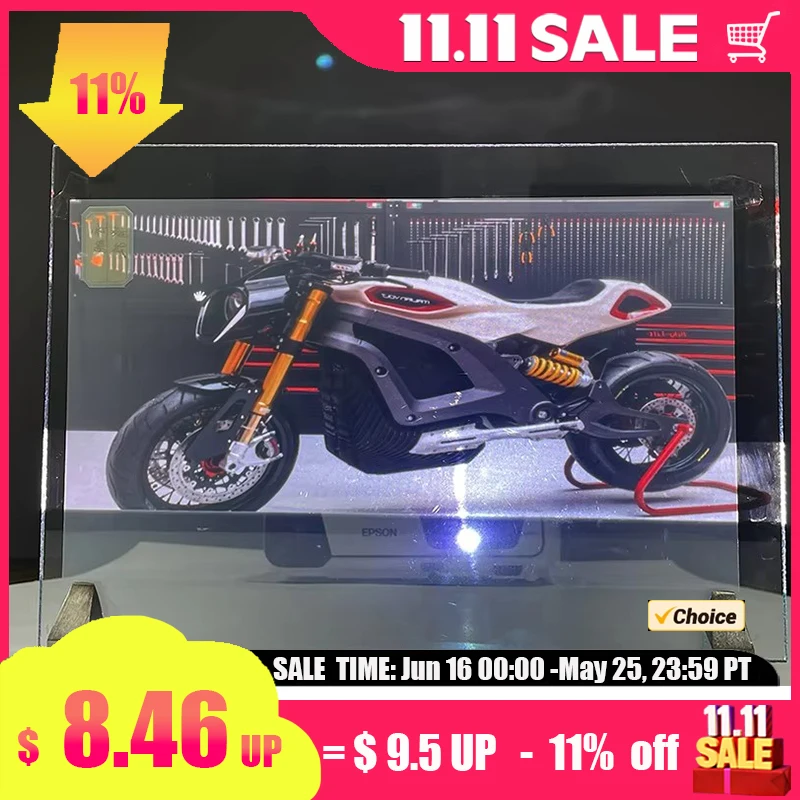 โปร่งใสหน้าจอโปรเจคเตอร์โฮโลแกรมฟิล์มฉายด้านหลังสําหรับ Anti Light Exhibition Hall โฆษณาขนาด 0.5/1*0.5 M