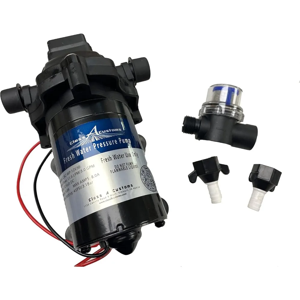 Portable 30 Gallon Fresh Water Tank with 12V Pump for RVs and Campers