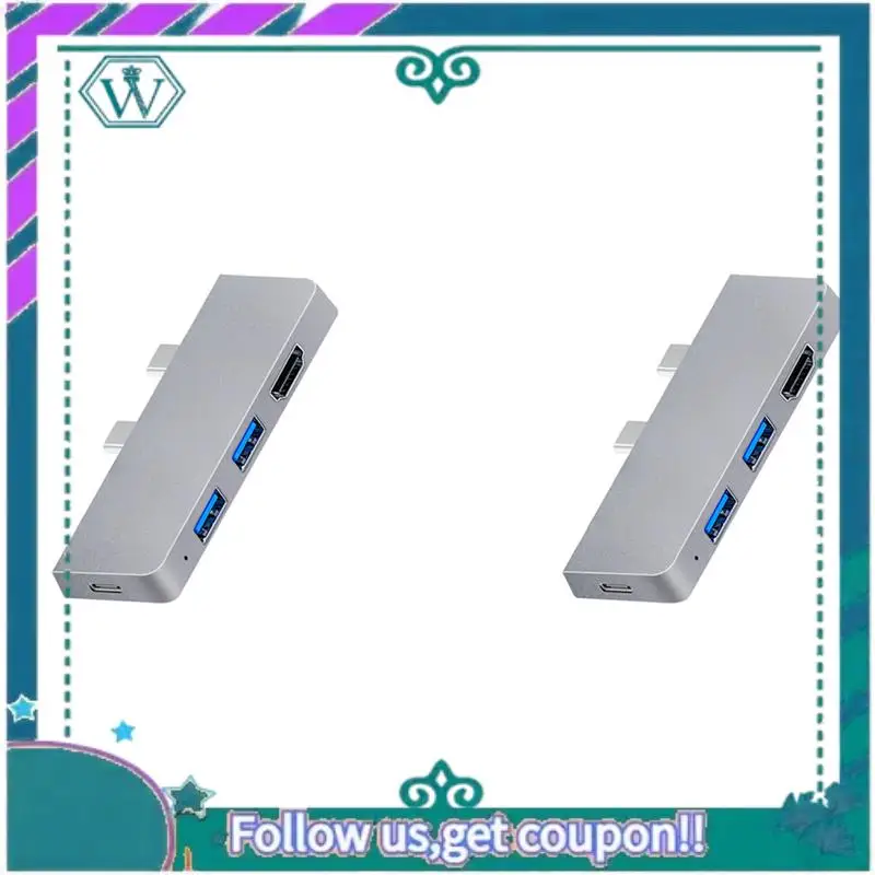 

A75Q-2X For Surface Pro 8 USB C Hub, 4K -Compatible Adapter+2 USB 3.0 Reader SD/TF Card Reader Adapter For Surface Pro 8