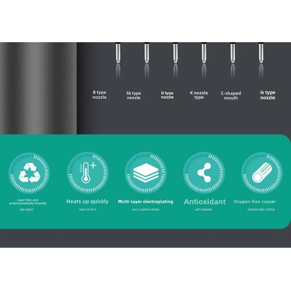 C245 testa per saldatore stazione di saldatura universale ad alta potenza T245 manico a punta testa piatta riscaldamento punta di saldatura integrata