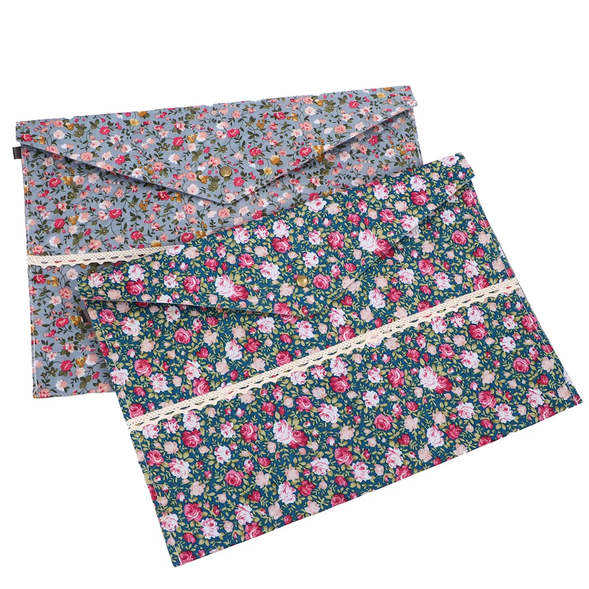 

4pcs A4 Size File Folder Floral Document Organizer For Office Home Business Storage Document Holder File Pouch
