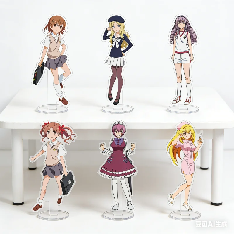Anime A Certain Scientific Railgun Character Acrylic Stand Figure Desktop Decor Cosplay Souvenir Christmas Present
