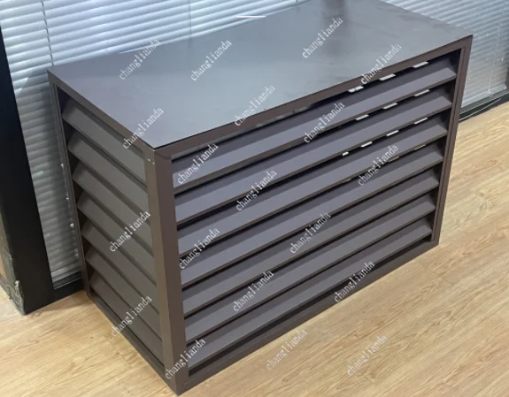 Factory Custom Aluminum Rainproof Louver AC Vent Grill Outdoor Air Conditioner Protective Safety Accessory