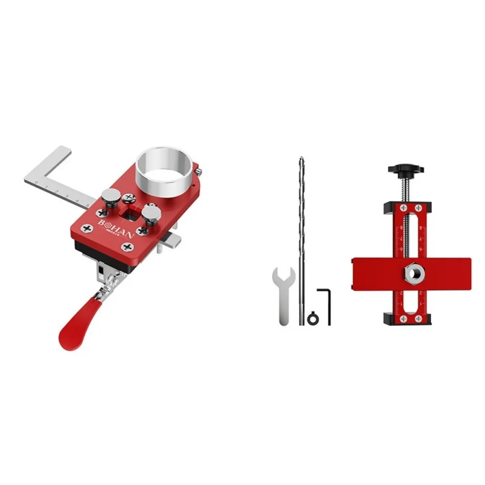 

Accurate Positioning Tool Hinge Hole Opener Practical Design Precision Guide Hinge Drilling Jig Adjustable Fixture Ruler