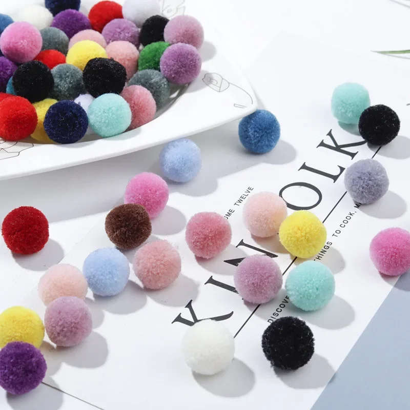 20mm Soft Cashmere Pompones Fluffy Plush Crafts DIY Pom Pompoms Ball Furball Home Decor Dress Jewelry Scarf Sewing Accessories