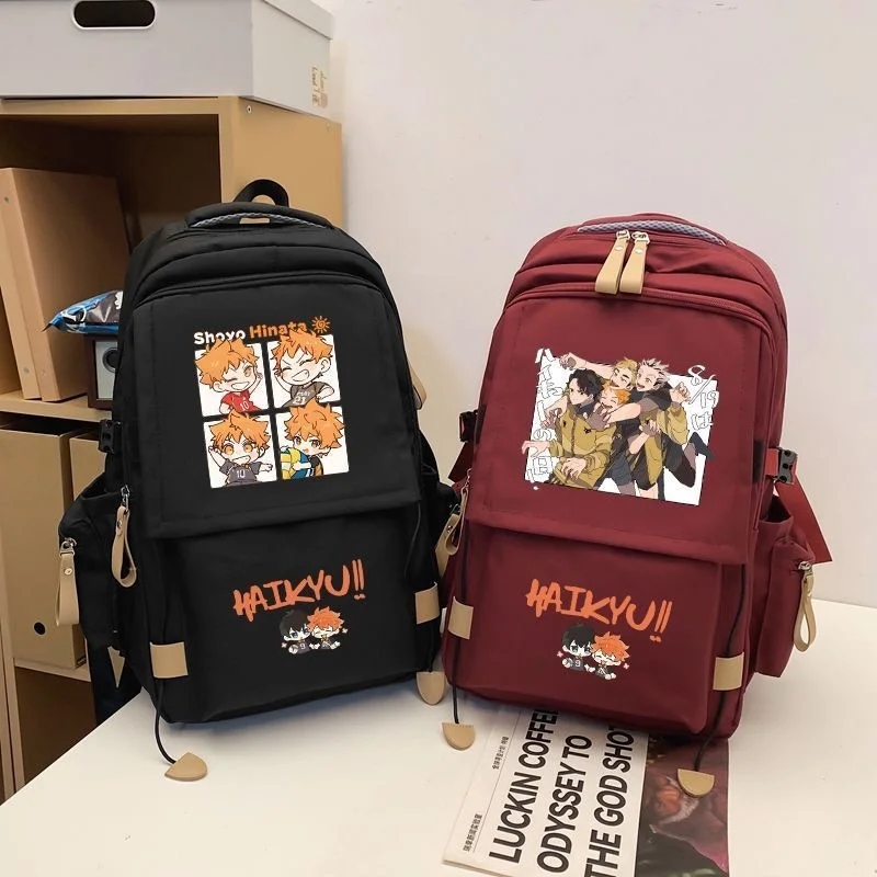 

AnimeHaikyuu!! Cartoon Backpack Teenarges Schoolbag Bookbag Boys Girls Fashion Outdoor Laptop Travel Bags Ruskback Mochila