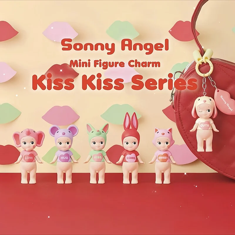 2025 New Sonny Angel Kiss Kiss Series Mystery Box Blind Box Kawaii Fashion Character Decoration Mini Figure Charm Birthday Gift