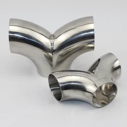 19-89mm Pipe OD Butt Welding Y-Shaped Elbow 3 Way SUS 304 Stainless Sanitary Fitting Spliter Homebrew Beer Wine