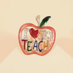Cartoon Fruit Apple Brooch Men's Personality Clothing Collar Pin Corsage Noble Elegant Badge Women Exquisite Boutique Pins
