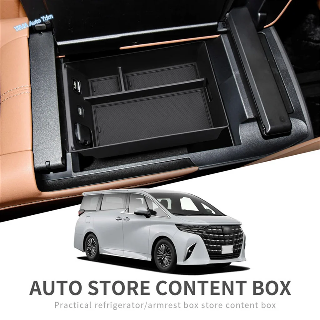 

Центральный подлокотник, ящик для хранения, консоль, органайзер, аксессуары, чехол, подходит для Toyota Alphard Vellfire 40 Series 2023 2024