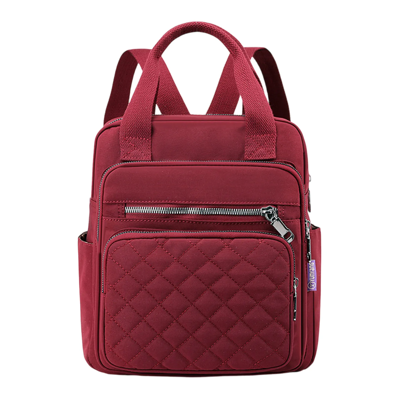 

Женский однотонный клетчатый универсальный многоцелевой рюкзак большой вместимости, ручной рюкзак через плечо на одно плечо