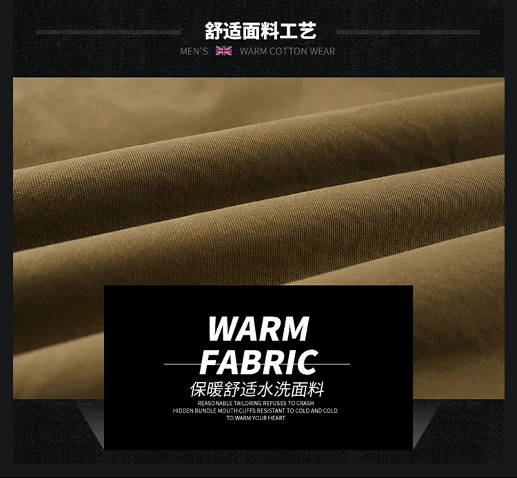 Mens New Thickened Fleece Lined Cotton Padded Jacket Winter Warm Coat For Middle Aged Elderly Men Casual Daily Thermal Male