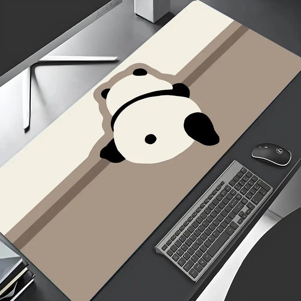 

Cute Panda Workday Mouse Pad Large Computer Office Game Table Mats New Rubber Anti-slip Gaming Keyboard Mousepad Long Desk Pads