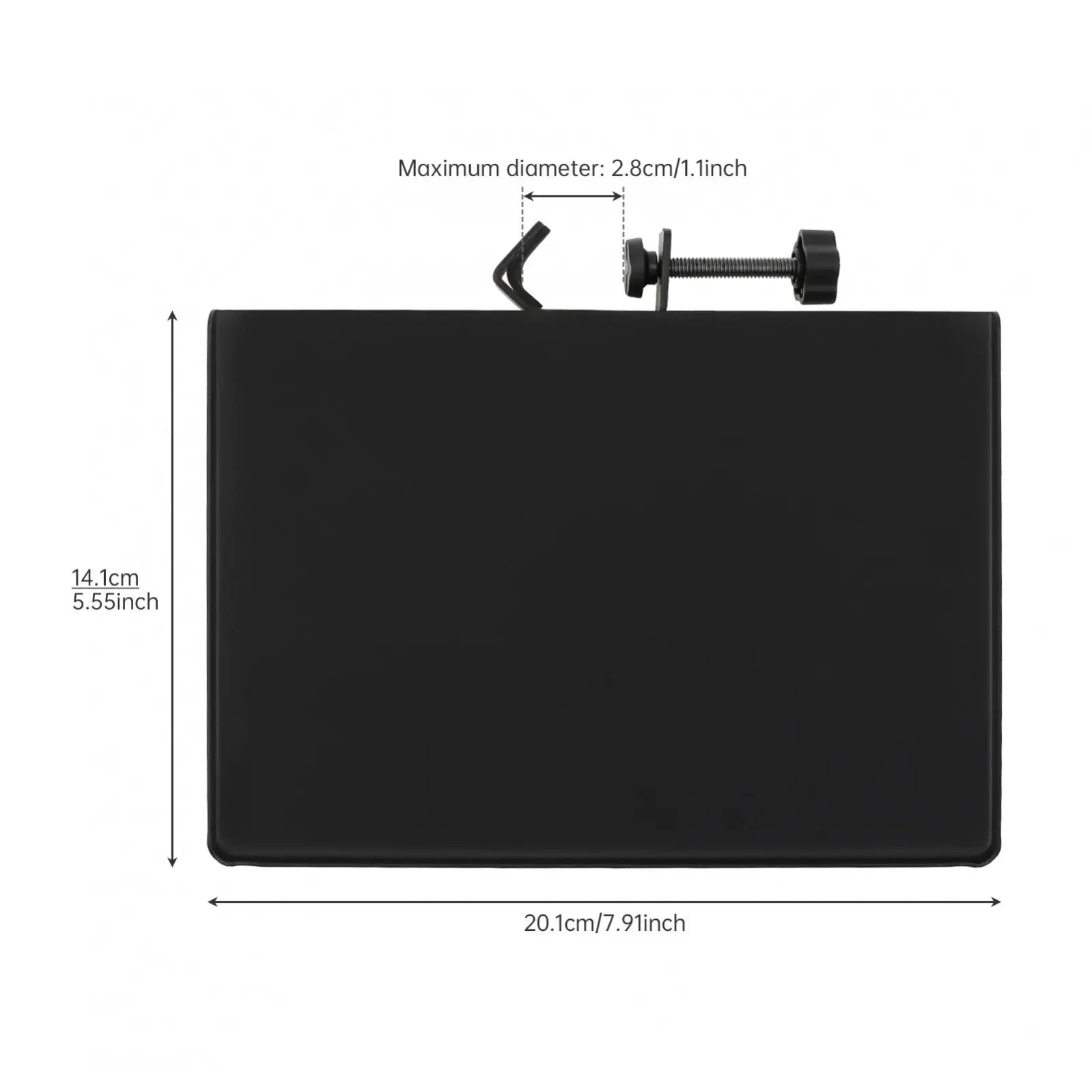 Sound Card Tray Microphone Stands Rack Tray for Live Streaming / Recording / Concert Performance, Small Clamp On Utility Shelf