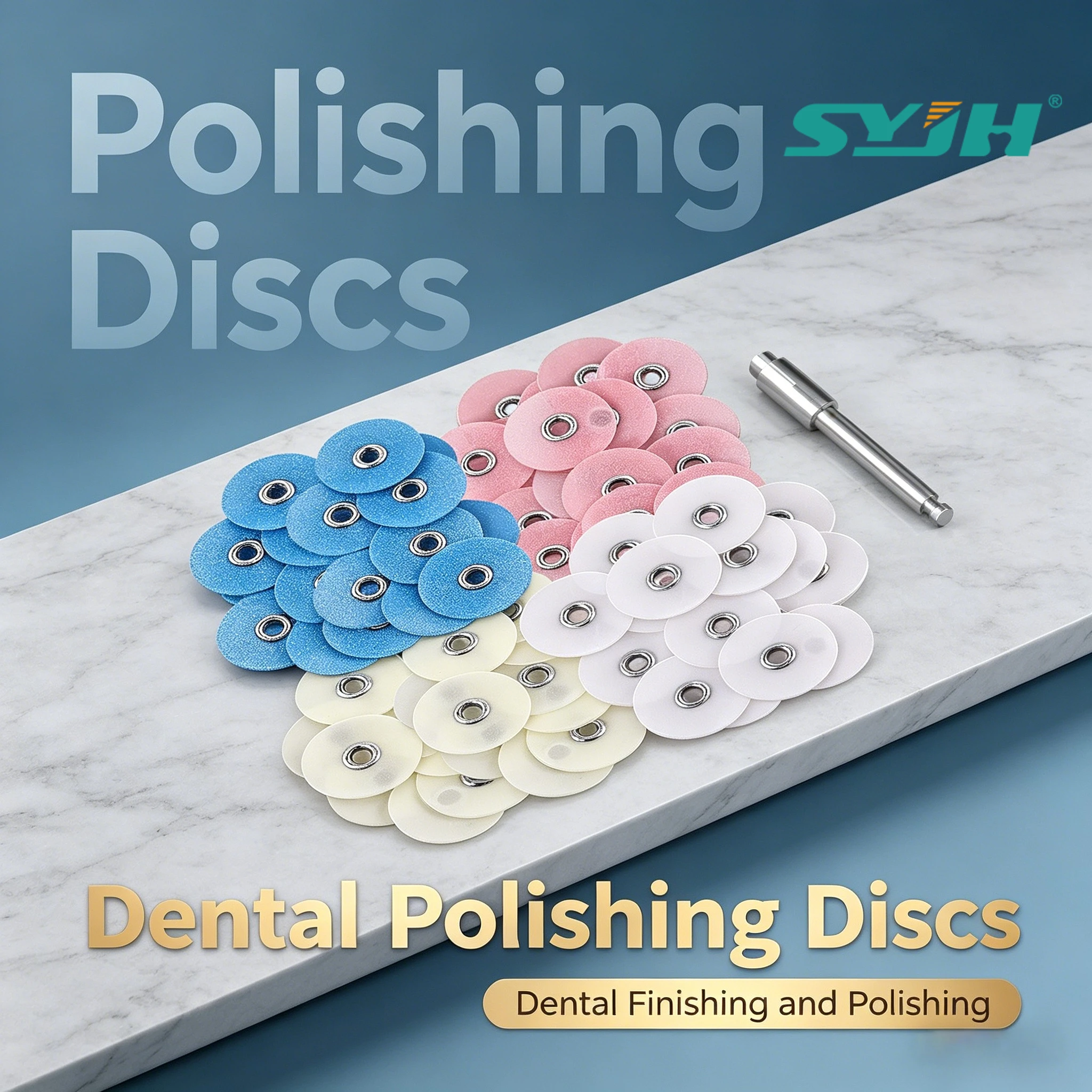 

40/80pcs SYJH Dental Polishing Discs Gross Reduction Contouring Mandrel Dentistry Consumables Stripes Dentist Accesorios Tools