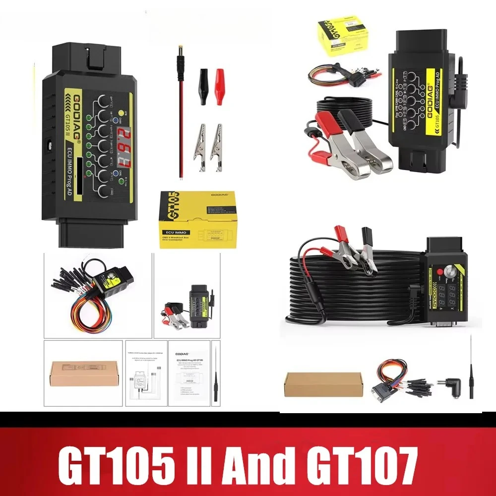 GODIAG GT105 II/GT107+ DSG Plus Gearbox ECU IMMO Prog AD OBD II Break Out Box ECU Connector + Full Protocol OBD2 Jumper
