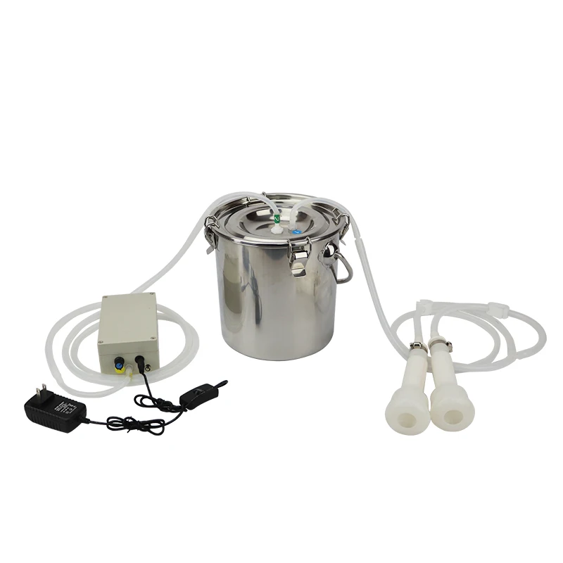 5L Electric Speed Adjustable Goat Cow Milking Machine Stainless Steel Automatic Stopping Milking Machine