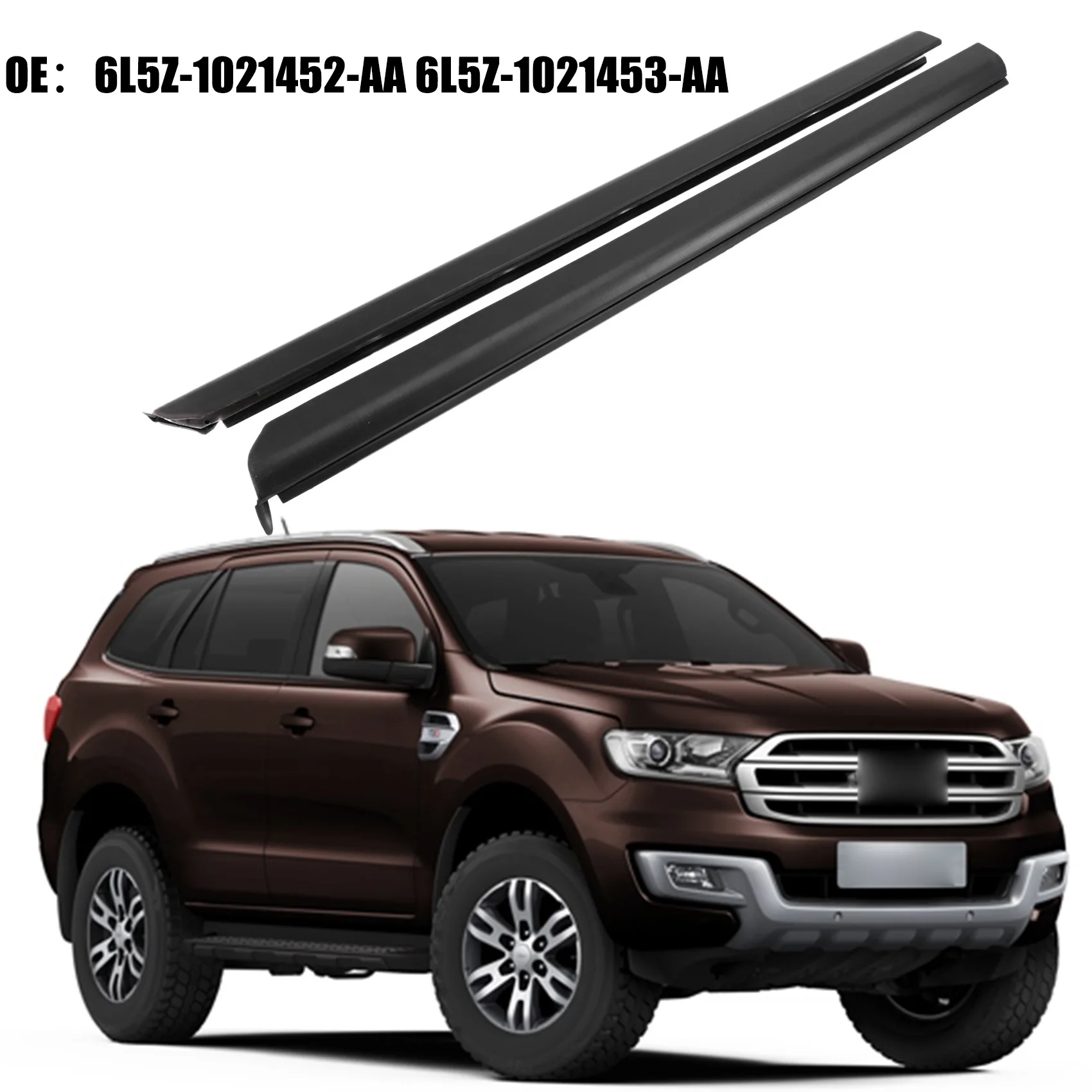 Car Front Left Outer Window Belt Molding Weatherstrip Seal Pair for Ford Ranger Pickup Truck