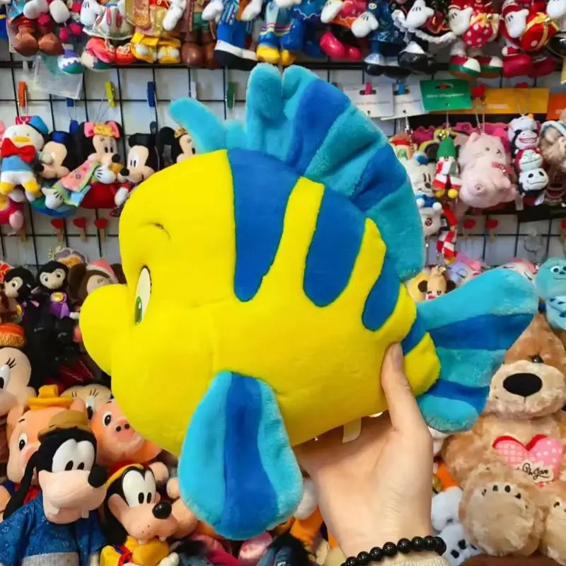 

Hot Sale 35cm/45cm Disney Flounder Ariel The Little Mermaid Princess Stuffed Dolls Cartoon Kawaii Doll Chubby Pillow Girl Gifts
