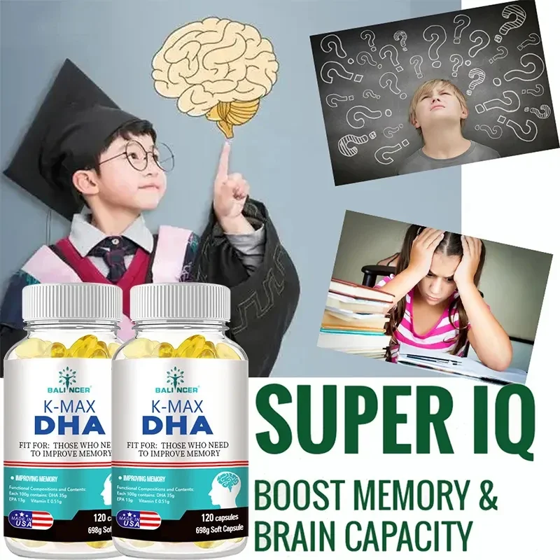 

DHA Brain Supplement - DHA & EPA - Enhances Memory, Concentration and Cognition, Promotes Brain and Eye Health