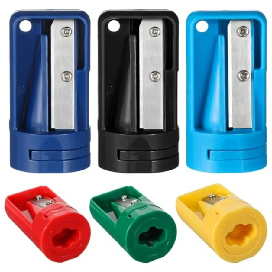 6 عبوات من مبراة أقلام النجار لأعمال النجارة والسفر والمدرسة والمكتب للاستخدام شديدة التحمل