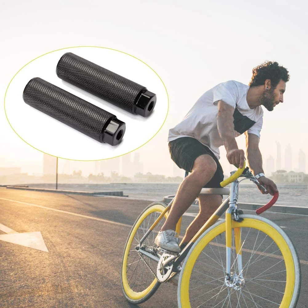 4 pezzi pioli per bici, pedali per bicicletta antiscivolo in lega di alluminio pedali BMX per MTB Bike ciclismo posteriore Stunt assi da 3/8 pollici