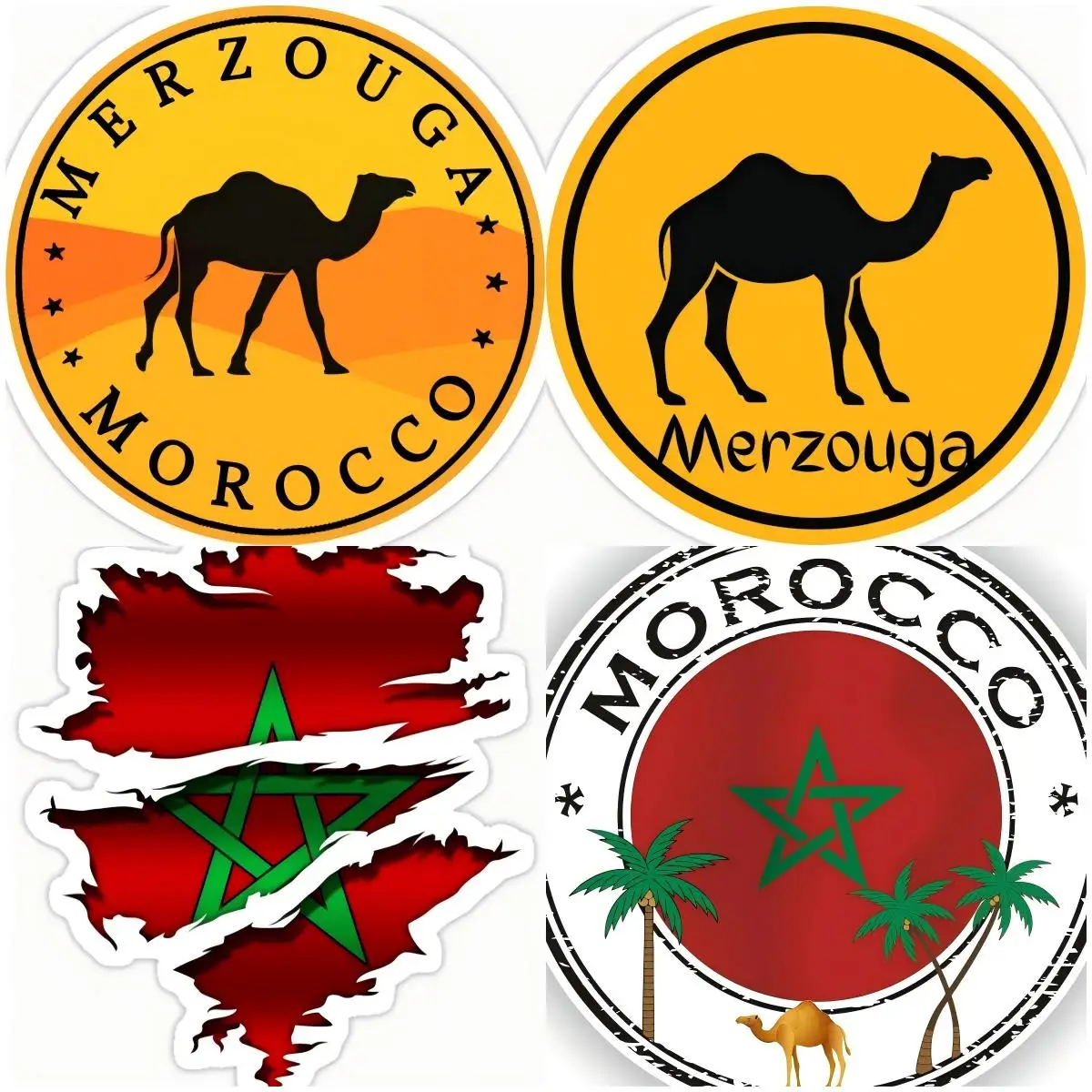 Morocco Merzouga Vinyl Decal Laptop Bumper Sticker Car Automotive Accessories Home Appliance Robot Vehicles