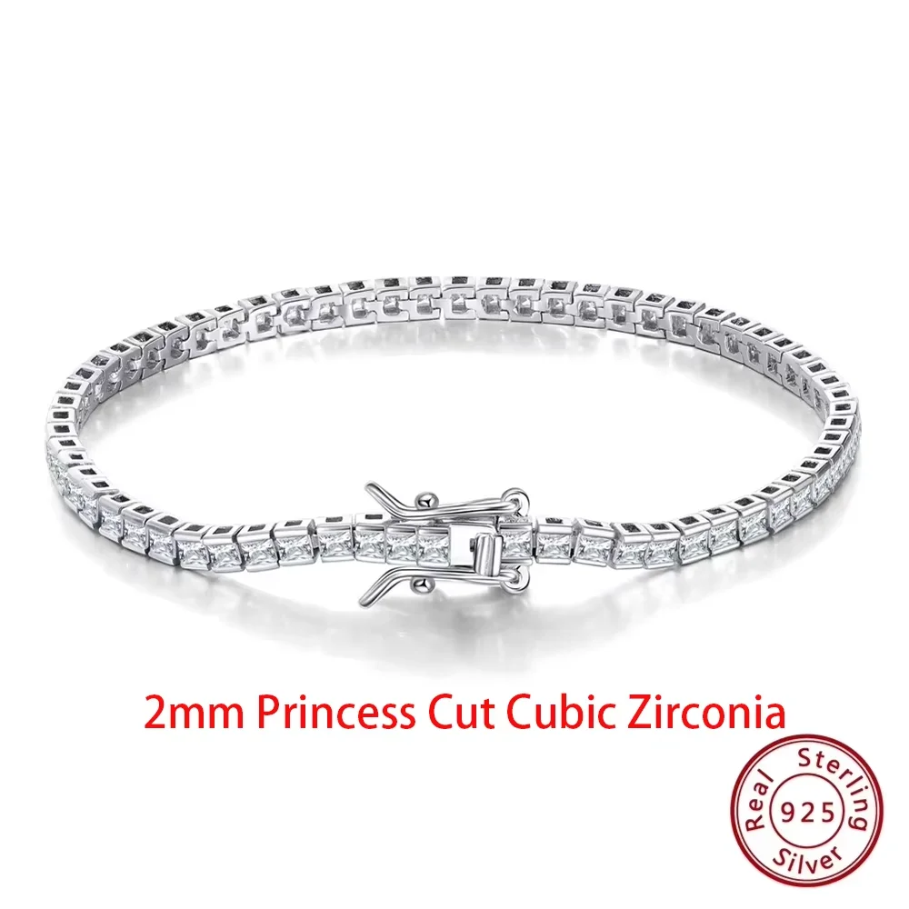 Rinntin SB143 Tennis Bracelet Sterling Silver Clear Cubic Zirconia 4