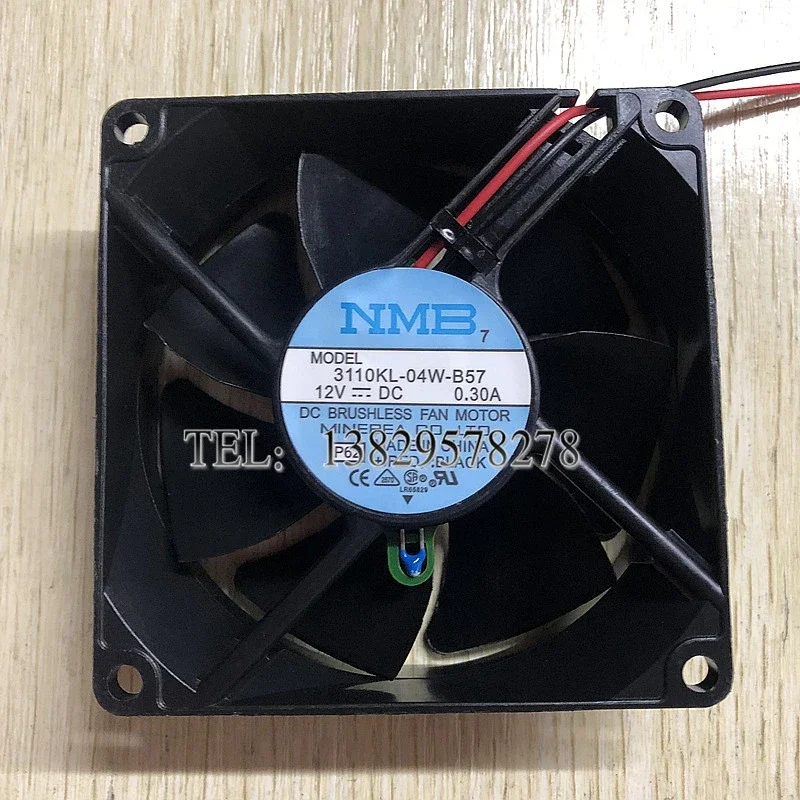 

NMB 3110KL-04W-B57 DC 12V 0.30A 80x80x25mm 2-Wire Server Cooling Fan