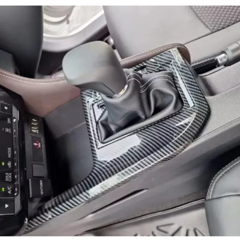 

LHD RHD For Toyota VIOS 2023 2024 Car Accessories Carbon Fiber Style Gear Shift Panel Center Console Cover Trim Frame Styling