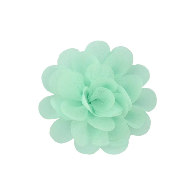 5cm 20pcs Chiffon Fabric Flowers Diy Headwear Corsage Decoration Sewing Clothing Hats Accessories Flower Head Wholesale