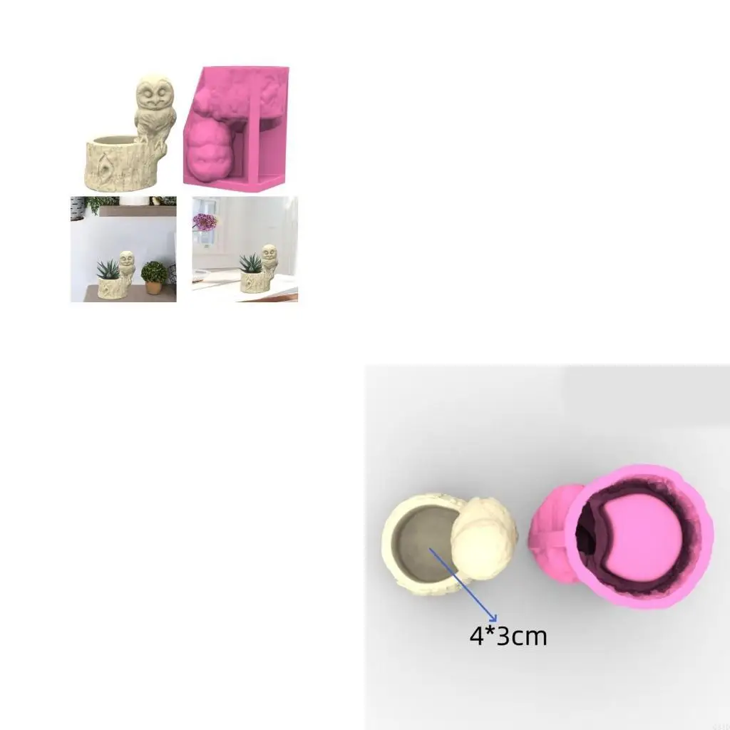 

Креативная сова Силиконовая плесень сочные горшки плесени бетонные сеялки плесени смола