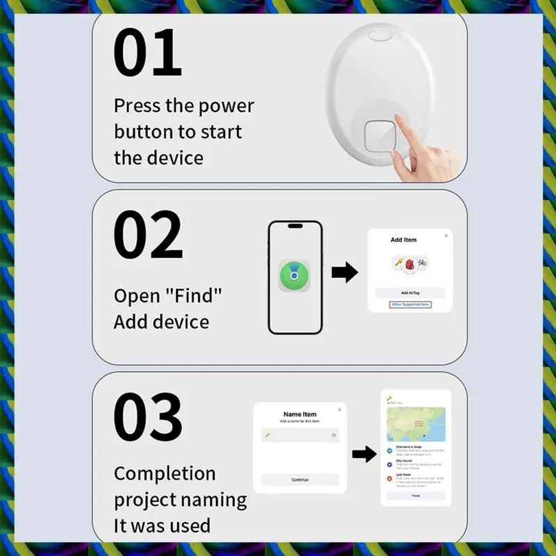 Ежедневный Bluetooth-локатор для отслеживания домашних животных, умный локатор против потери для устройства Find My Airtag Anti-Lost, черный