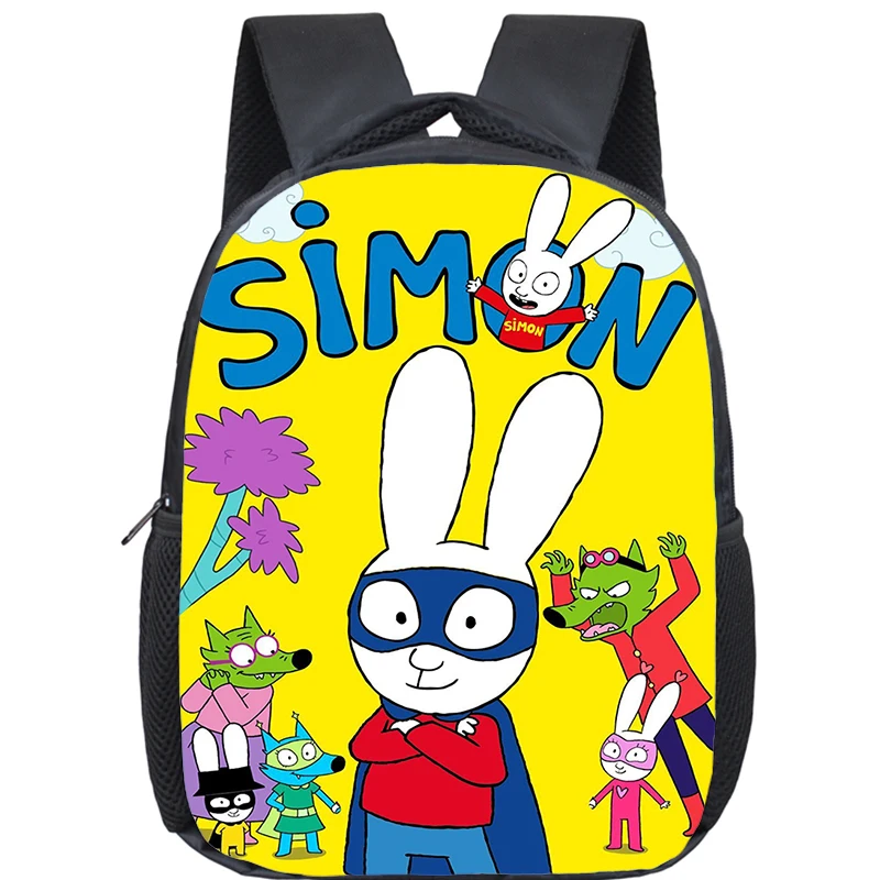 New Simon Super Rabbit Cartoon School Bags Kawaii Boys Girls Backpack Kindergarten Knapsack Rabbit Pattern Backpacks Mochilas