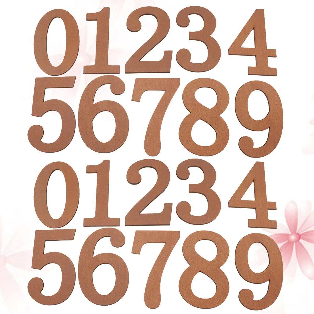 

2 Sets Wood Number Ornaments Educational Toys Decorate DIY Wooden Decorative Numbers Bamboo