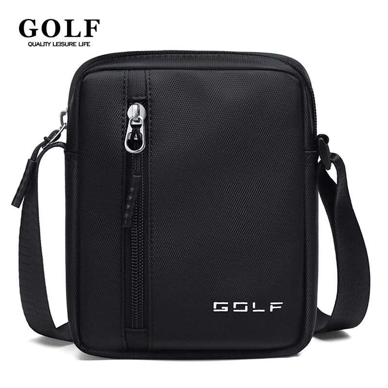 GOLF Mini Shoulder Bag Crossbody for Men Black Cross Bag Casual Slim Oxford Small Cell Phone Sling Side Bags Man Lightweight