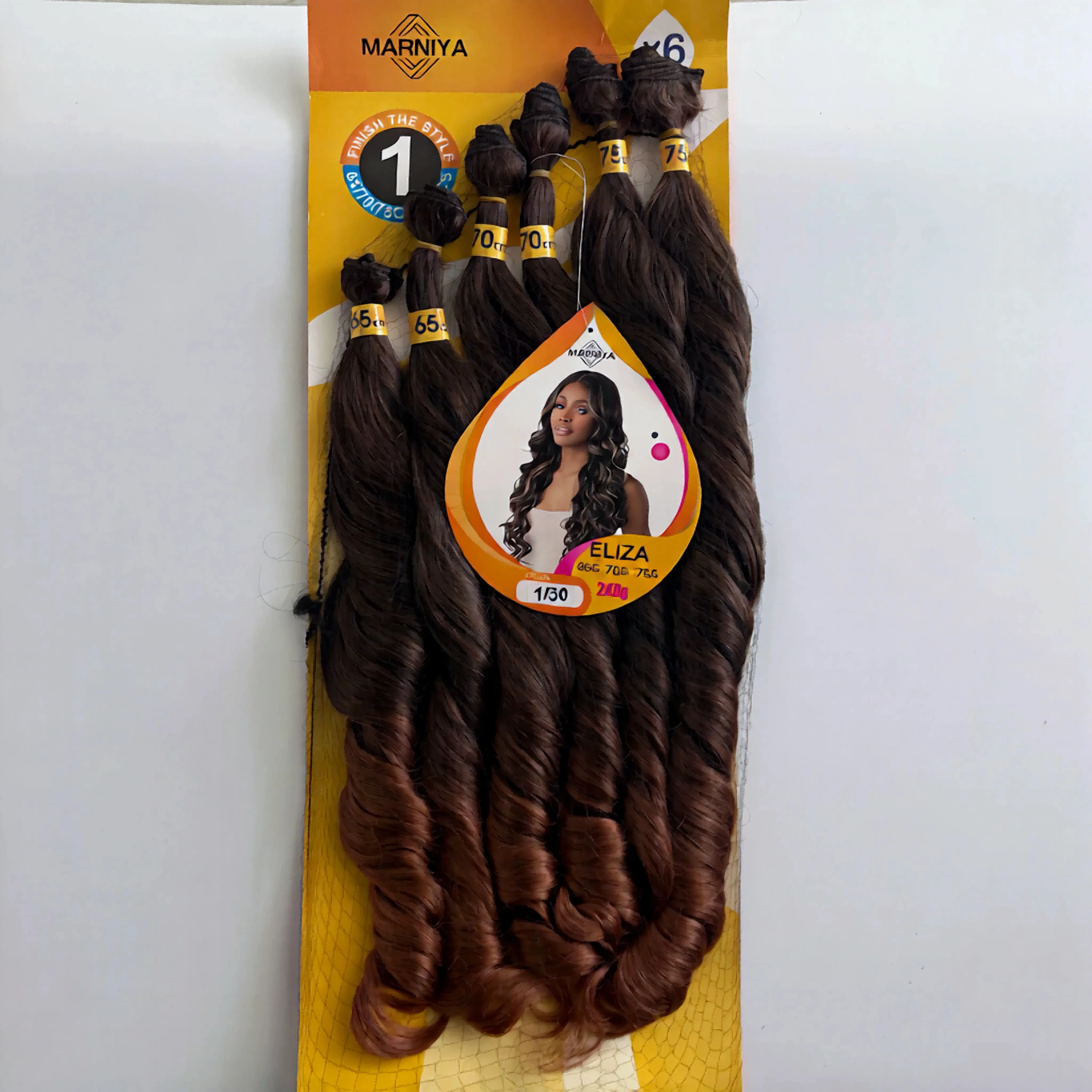ELIZA French Curl Braid 6 Bund - Crochet Braiding Hair 评论和价格
