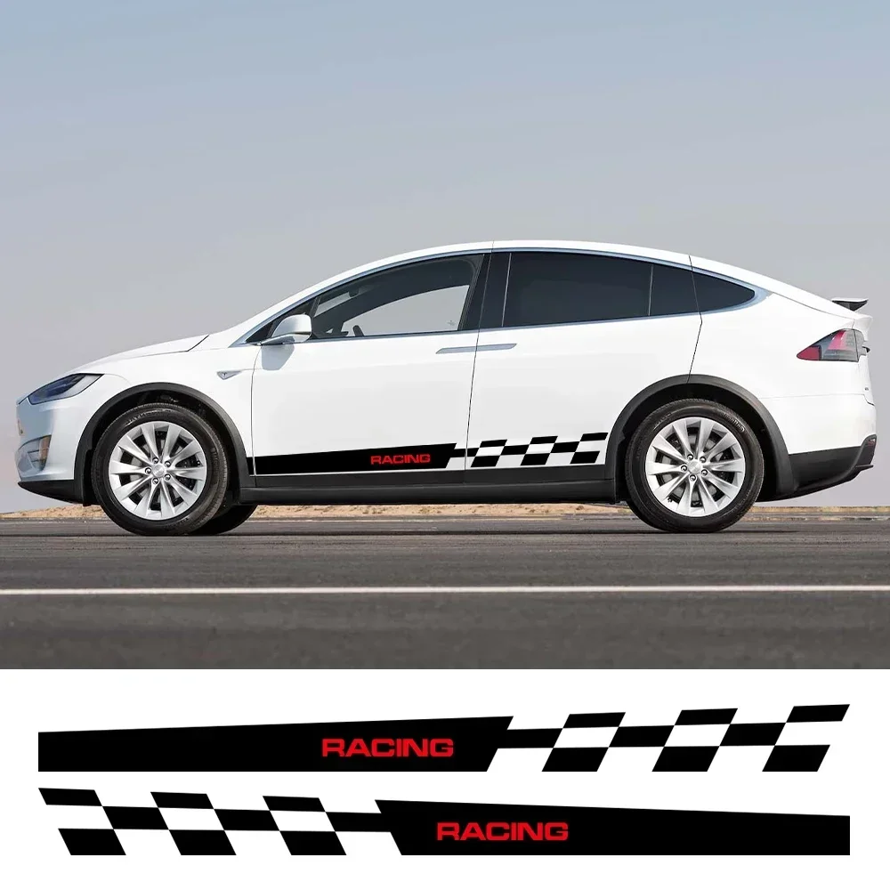 ل تسلا نموذج X 2012-2024 باب السيارة ملصقات جانبية مقاوم للماء الفينيل فيلم الشارات البلاستيكية السيارات التصميم الخارجي اكسسوارات السيارات