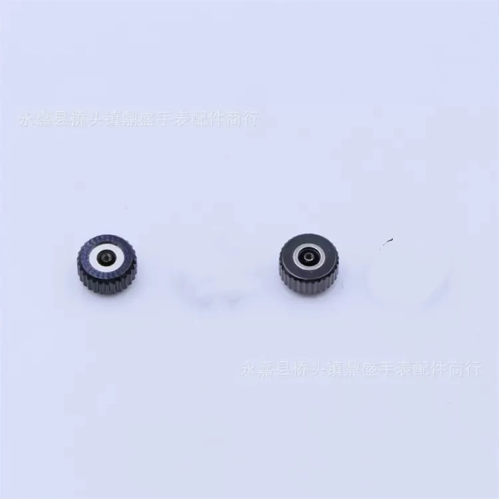 5pcs/A Lot Flat Tube Black Color Steel Watch Crown 3.0mm 3.5mm 4.5mm 5mm 5.5mm 6mm 6.5mm 7mm 8mm Head Diameter