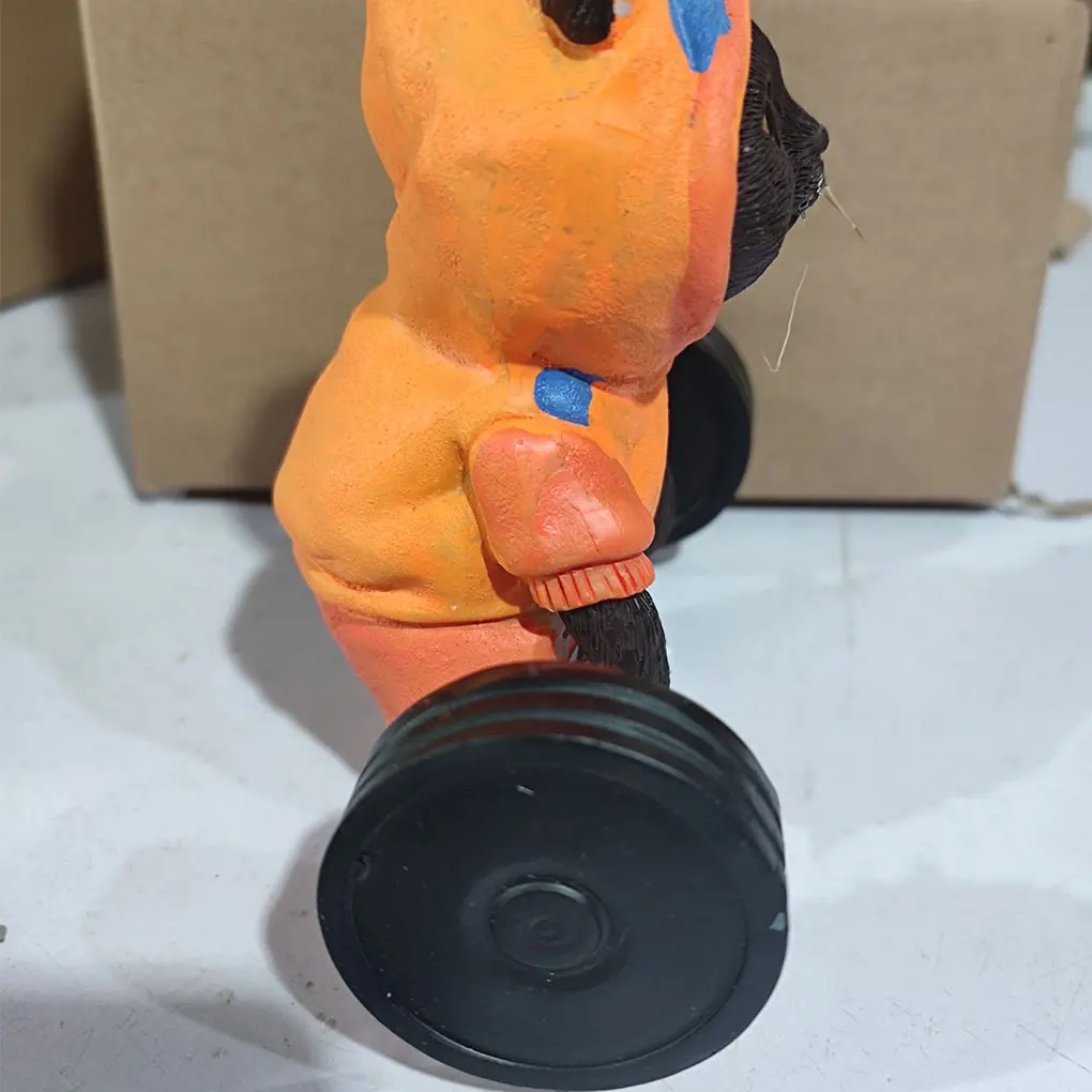 Cute Fitness Cat Sculpture Cat Figurine Figurine Cute Black Cat Weightlifting Ornament