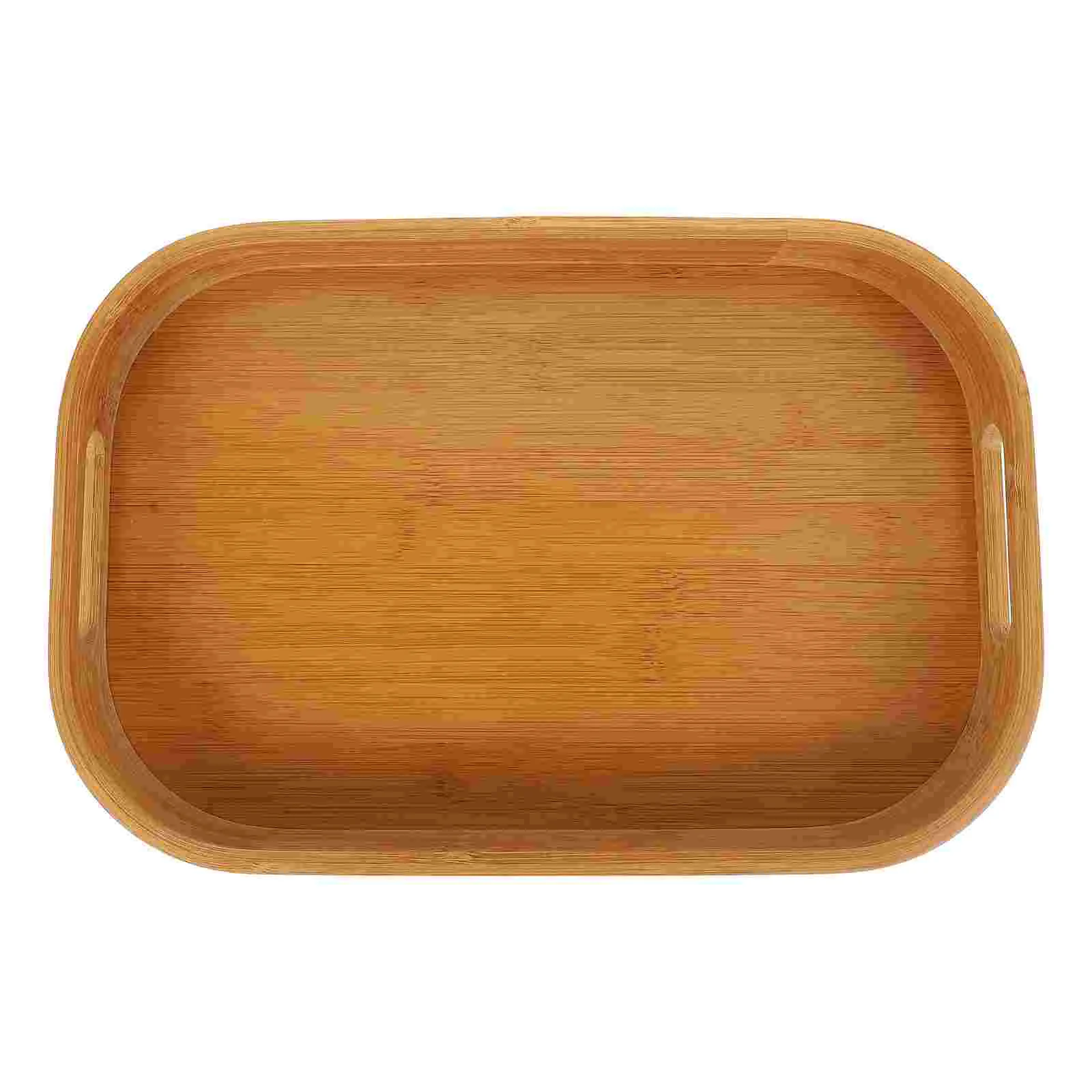 Bamboo Storage Tray Comfortable Hand Feeling Serving Tea Plate Food Simple Design Severing Tableware