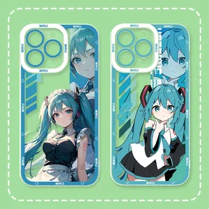 Coque Anime mignonne H-Hatsune Miku pour Samsung Galaxy S23 S22 Ultra S21 S20 FE S10 Plus Note 20 10 9 A14 A24 A34 A54 A54 Couvre-silicone 10 meilleures coques de téléphone Samsung Mimco en vente - No 4