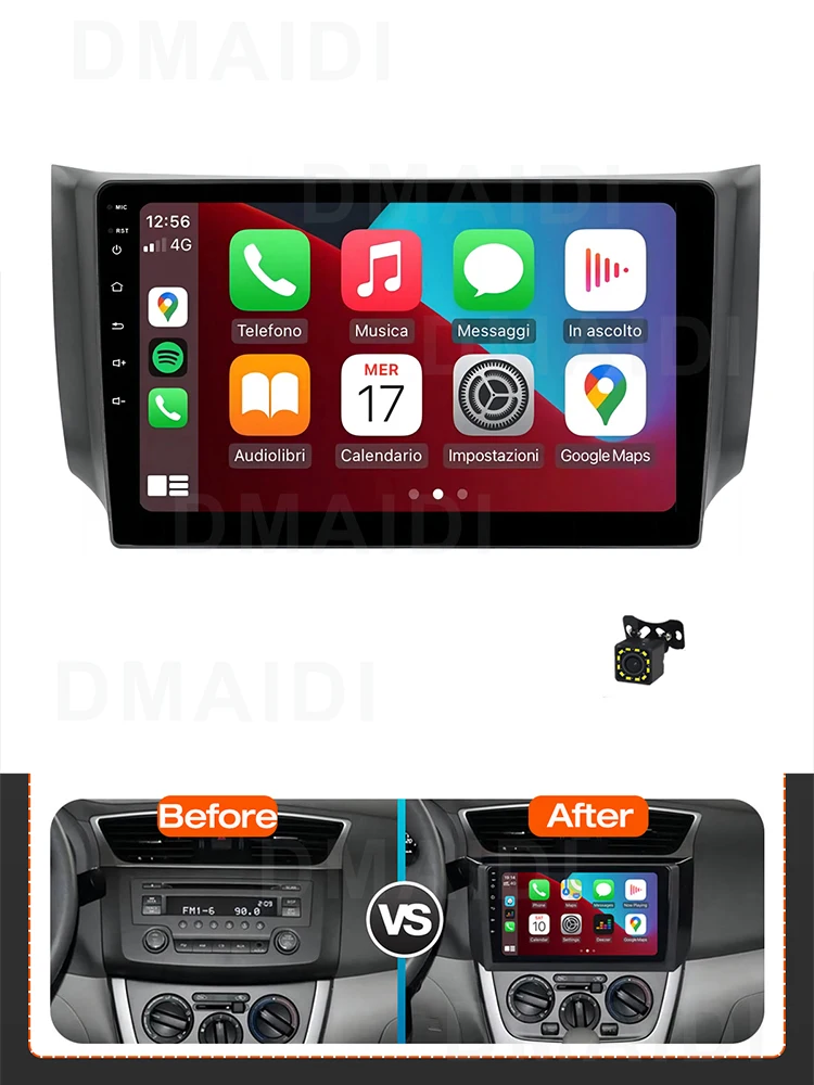 2024 Update Android Car Radio for Nissan Sylphy B17 Sentra 12 2013 - 2019 Carplay Auto Multimedia Player Navigation WiFi 4G 32G