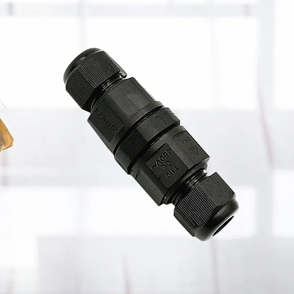 

1 шт. Водонепроницаемый соединитель проводов IP68, надежный пылезащищенный кабельный соединитель для наружных электромонтажных работ, черный