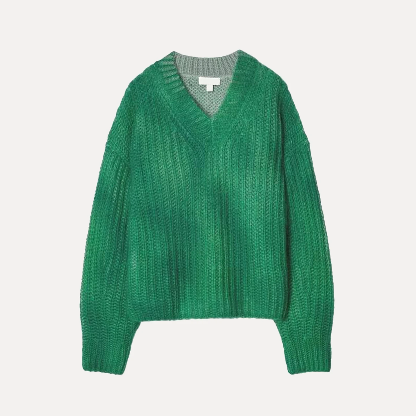 Suéter com Efeito Spray em Decote V Estilo F Nova Chegada da Marca Z Estilo Europeu Top Tricotado Moda Fena